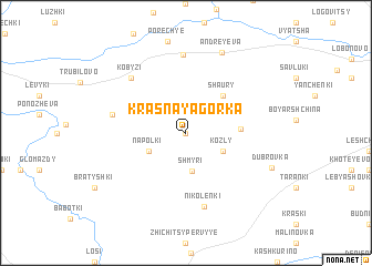 map of Krasnaya Gorka