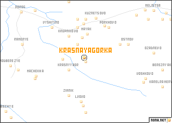 map of Krasnaya Gorka