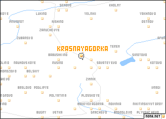 map of Krasnaya Gorka