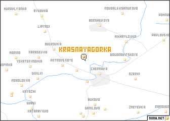 map of Krasnaya Gorka