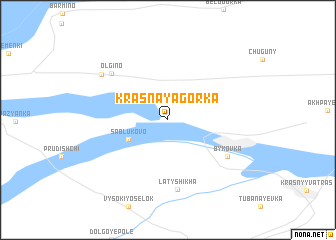 map of Krasnaya Gorka