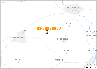 map of Krasnaya Nov\