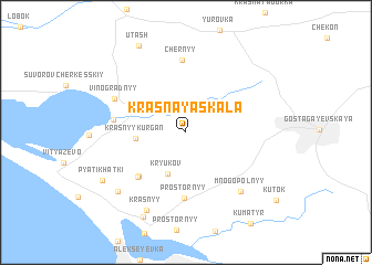 map of Krasnaya Skala