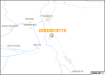 map of Krasnaya Tym\