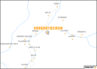 map of Krasnaya Zirka