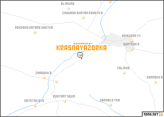 map of Krasnaya Zor\