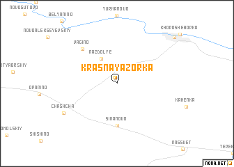 map of Krasnaya Zor\