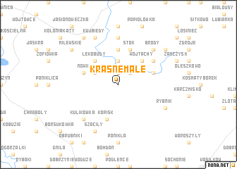 map of Krasne Małe