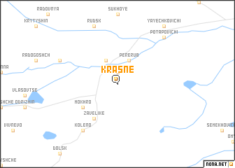 map of Krasne