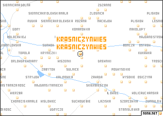 map of Kraśniczyn Wieś