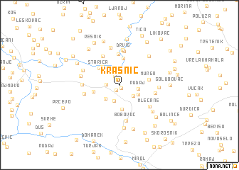 map of Krasnić