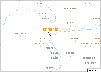 map of Krasnik