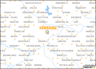 map of Kraśniów