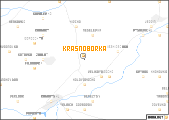 map of Krasnoborka