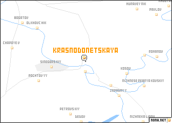 map of Krasnodonetskaya