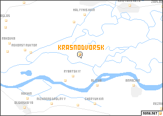 map of Krasnodvorsk