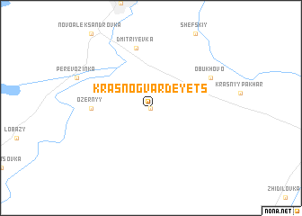 map of Krasnogvardeyets