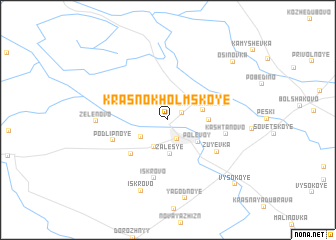 map of Krasnokholmskoye