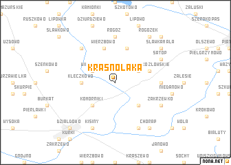 map of Krasnołąka
