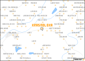 map of Krasnołęka