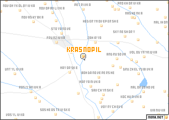 map of Krasnopil\