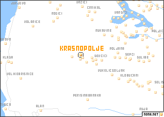 map of Krasno Polje