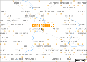 map of Krasnosielc