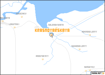 map of Krasnoyarskaya