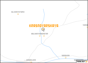 map of Krasnoyarskaya