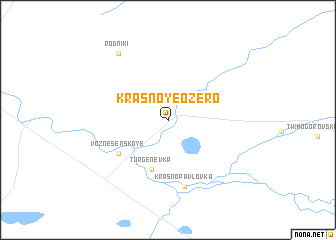 map of Krasnoye Ozero