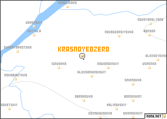 map of Krasnoye Ozero