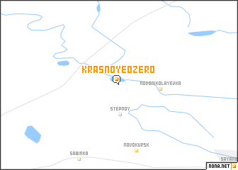 map of Krasnoye Ozero