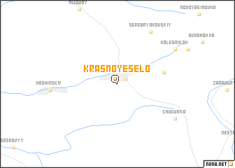 map of Krasnoye Selo