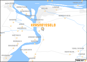 map of Krasnoye Selo