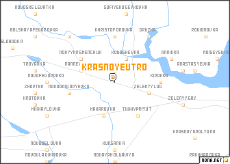 map of Krasnoye Utro