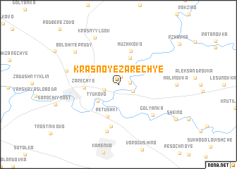 map of Krasnoye Zarech\