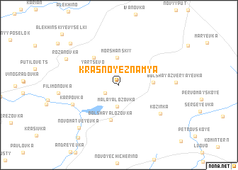 map of Krasnoye Znamya