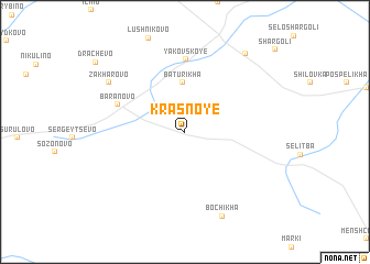 map of Krasnoye