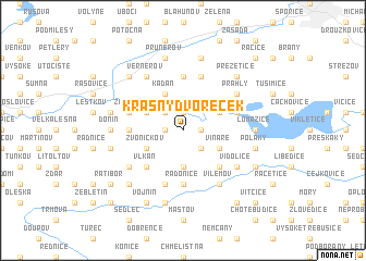 map of Krásný Dvoreček