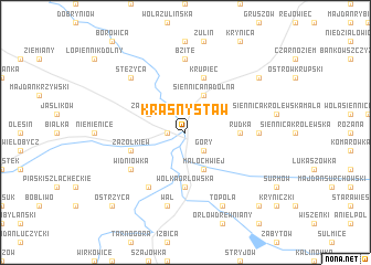 map of Krasnystaw