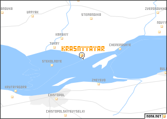 map of Krasnyya Yar