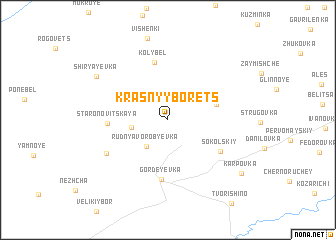 map of Krasnyy Borets