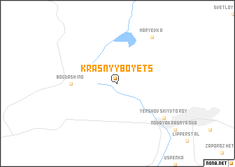 map of Krasnyy Boyets