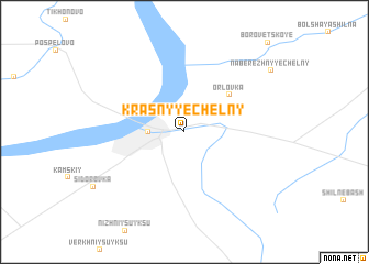 map of Krasnyye Chelny