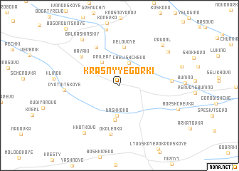 map of Krasnyye Gorki