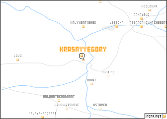 map of Krasnyye Gory