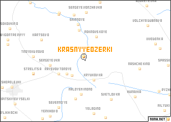 map of Krasnyye Ozerki