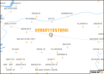 map of Krasnyye Stanki