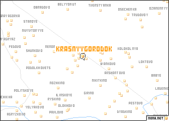 map of Krasnyy Gorodok