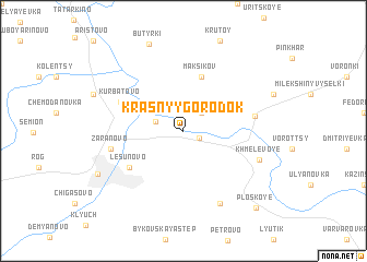 map of Krasnyy Gorodok